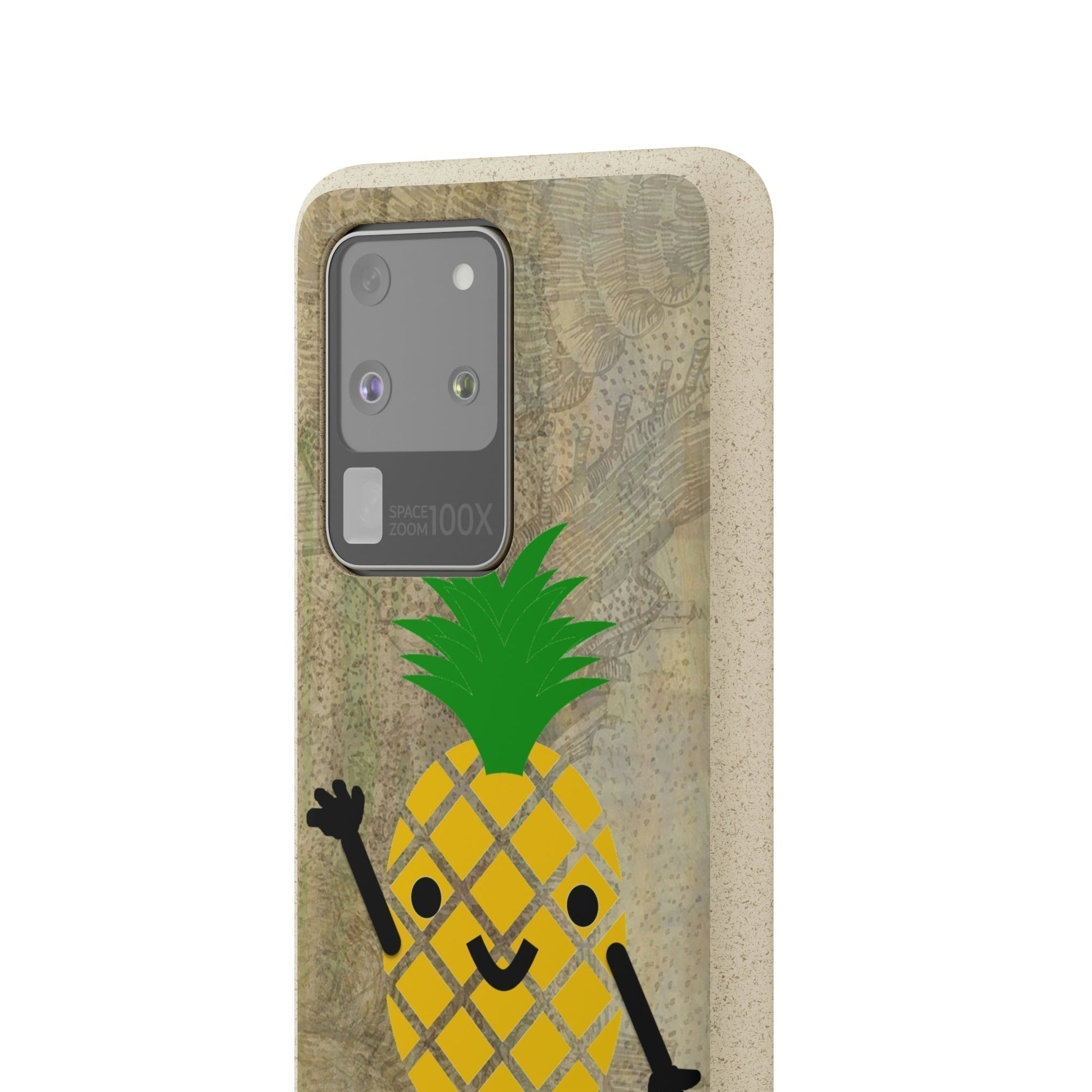 Biodegradeable iPhone Case Earth Friendly Android Phone Case-PINEAPPLE PEEP | Biocase-PhoneCaseBoss-Phone-Best-Phone-Cases