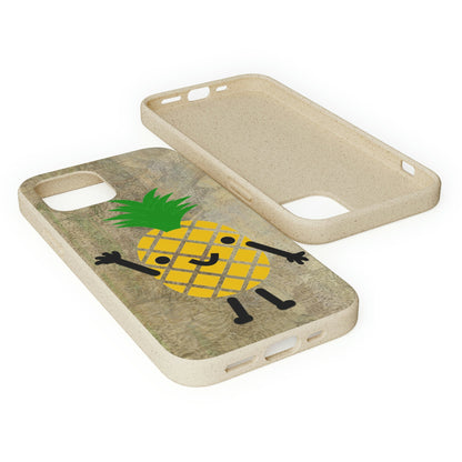 Biodegradeable iPhone Case Earth Friendly Android Phone Case-PINEAPPLE PEEP | Biocase-PhoneCaseBoss-Phone-Best-Phone-Cases