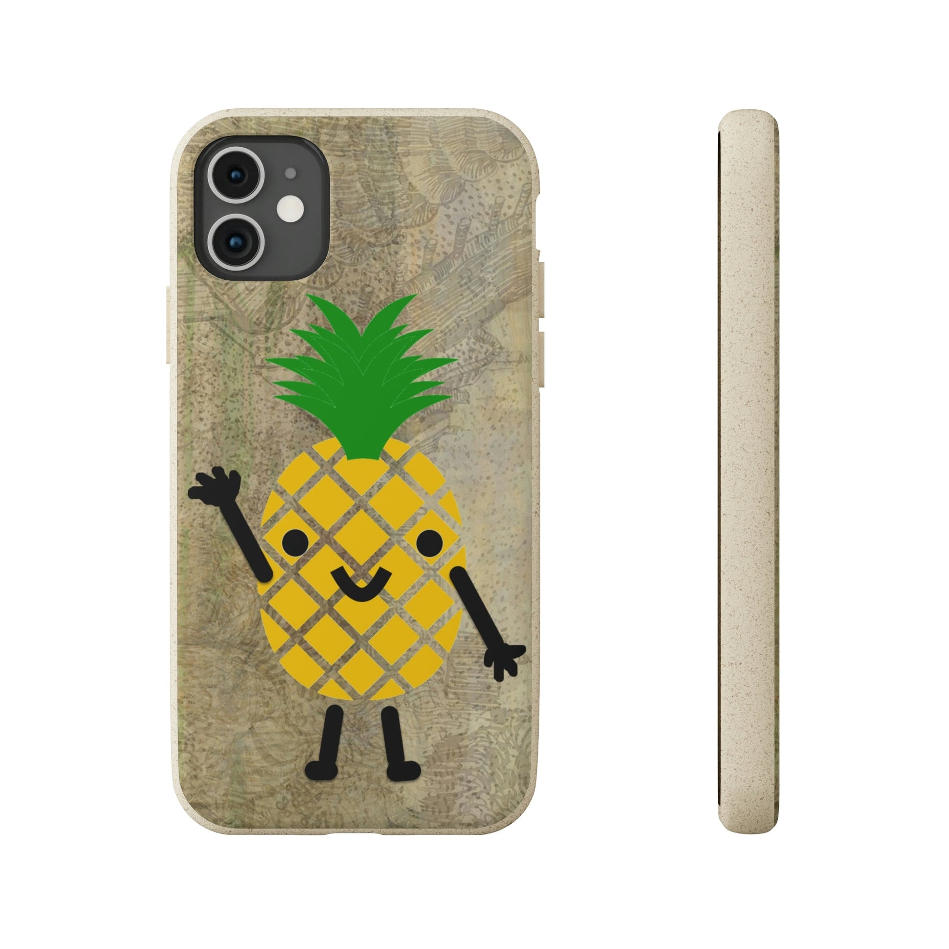 Biodegradeable iPhone Case Earth Friendly Android Phone Case-PINEAPPLE PEEP | Biocase-iPhone 11 with gift packaging-PhoneCaseBoss-Phone-Best-Phone-Cases