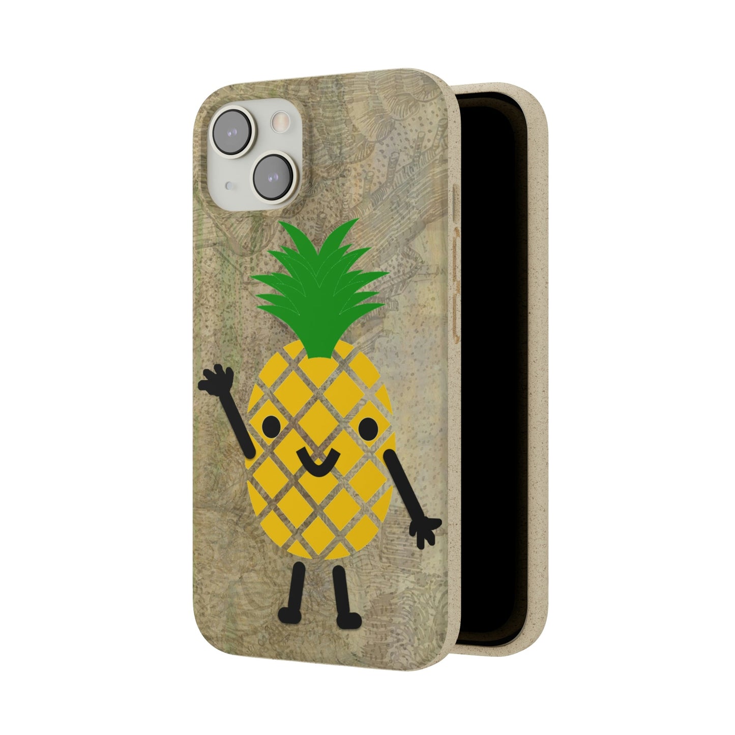 Biodegradeable iPhone Case Earth Friendly Android Phone Case-PINEAPPLE PEEP | Biocase-PhoneCaseBoss-Phone-Best-Phone-Cases