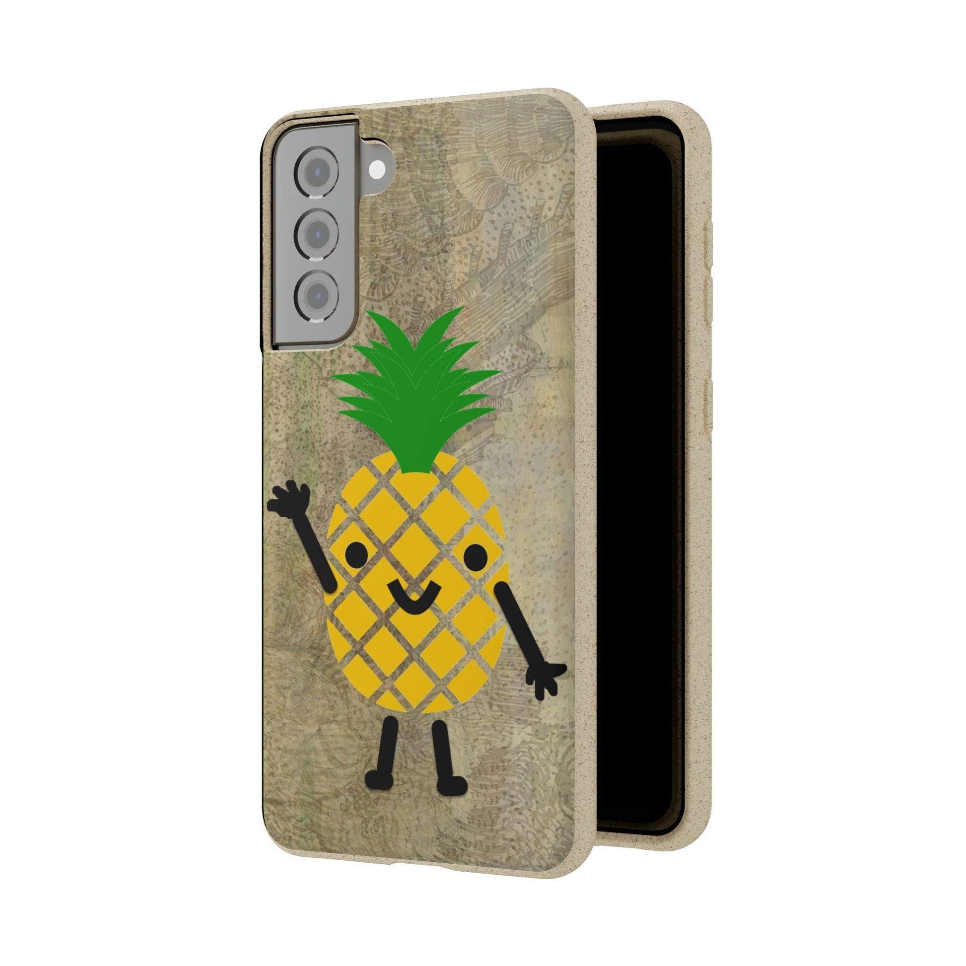 Biodegradeable iPhone Case Earth Friendly Android Phone Case-PINEAPPLE PEEP | Biocase-PhoneCaseBoss-Phone-Best-Phone-Cases