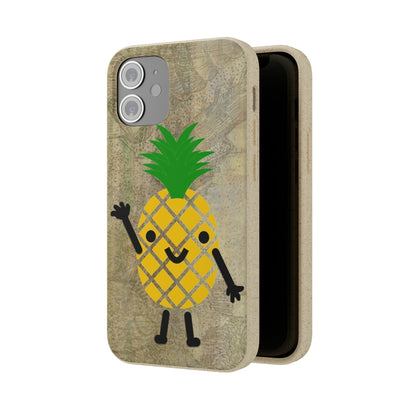 Biodegradeable iPhone Case Earth Friendly Android Phone Case-PINEAPPLE PEEP | Biocase-PhoneCaseBoss-Phone-Best-Phone-Cases