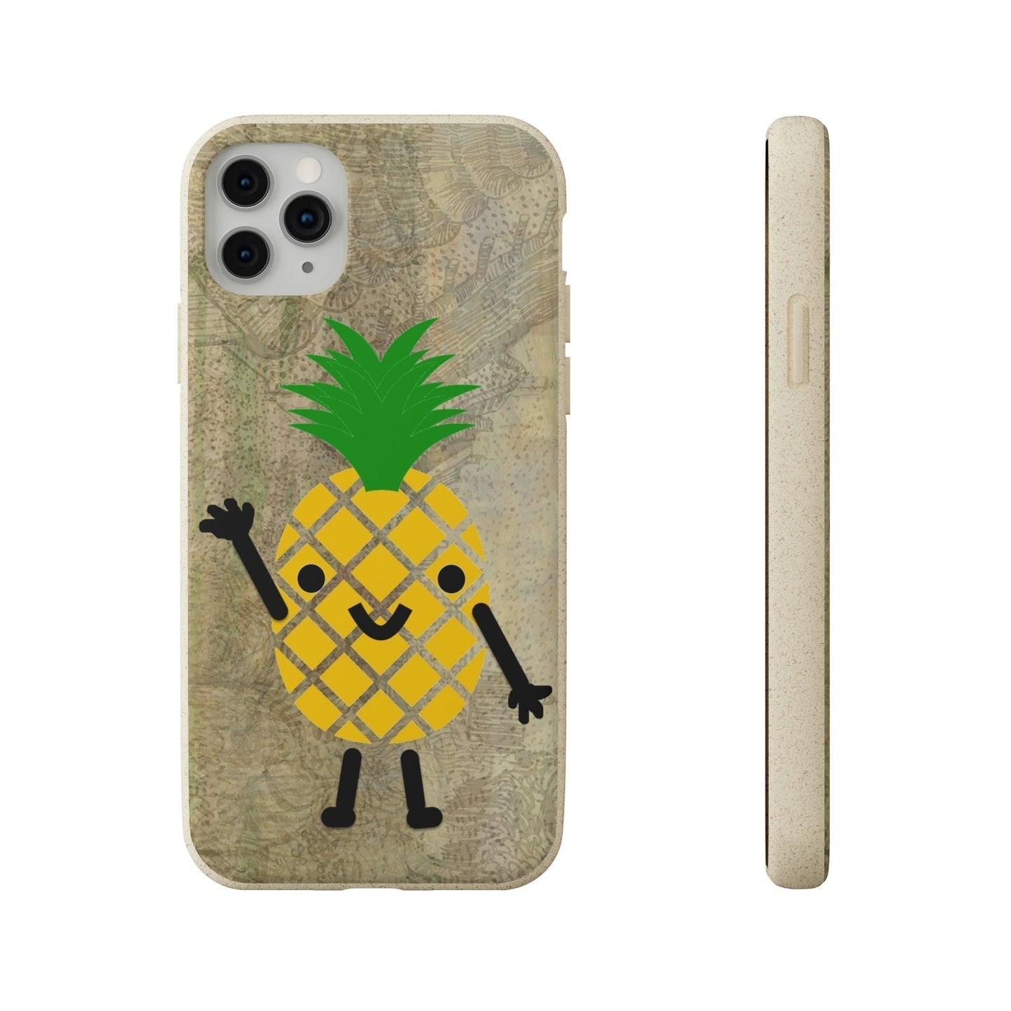 Biodegradeable iPhone Case Earth Friendly Android Phone Case-PINEAPPLE PEEP | Biocase-iPhone 11 Pro Max-PhoneCaseBoss-Phone-Best-Phone-Cases