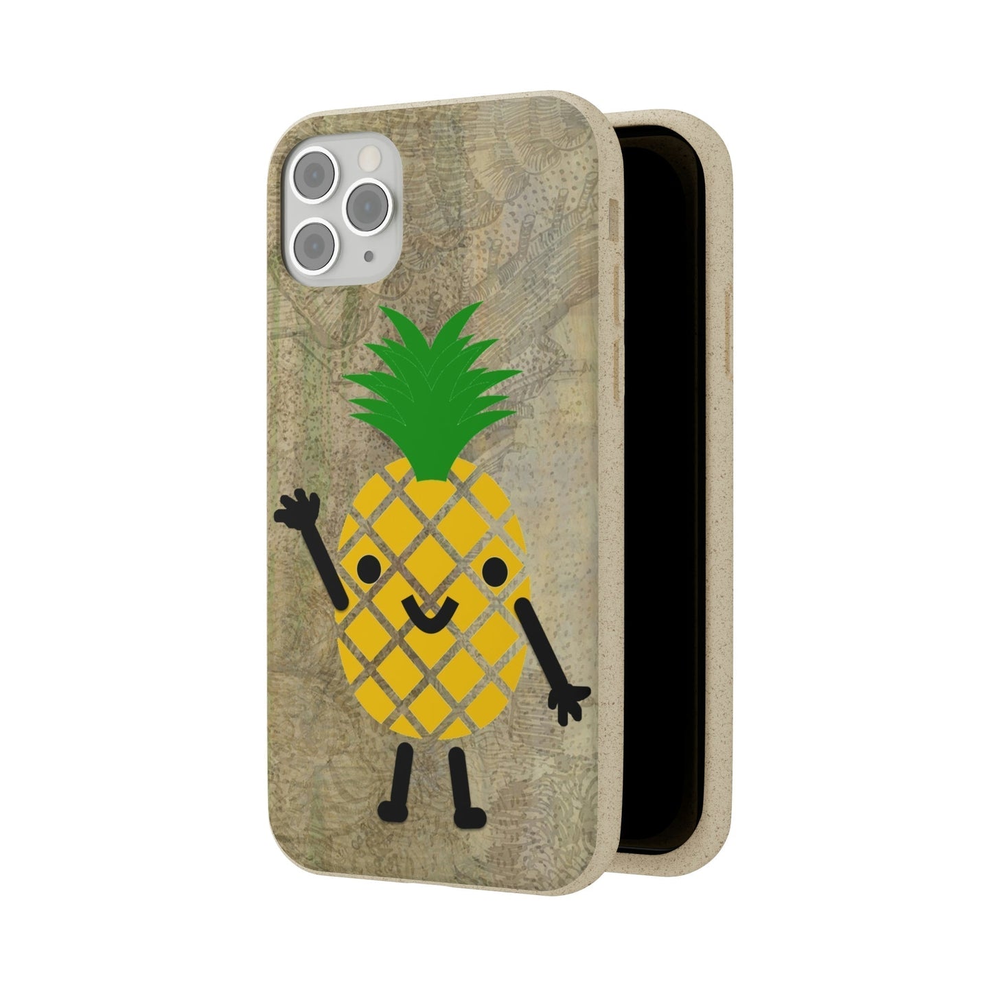 Biodegradeable iPhone Case Earth Friendly Android Phone Case-PINEAPPLE PEEP | Biocase-PhoneCaseBoss-Phone-Best-Phone-Cases