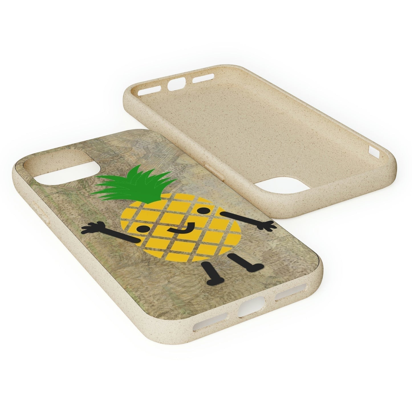 Biodegradeable iPhone Case Earth Friendly Android Phone Case-PINEAPPLE PEEP | Biocase-PhoneCaseBoss-Phone-Best-Phone-Cases