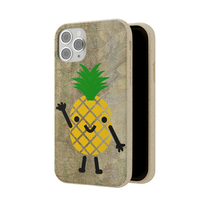 Biodegradeable iPhone Case Earth Friendly Android Phone Case-PINEAPPLE PEEP | Biocase-PhoneCaseBoss-Phone-Best-Phone-Cases