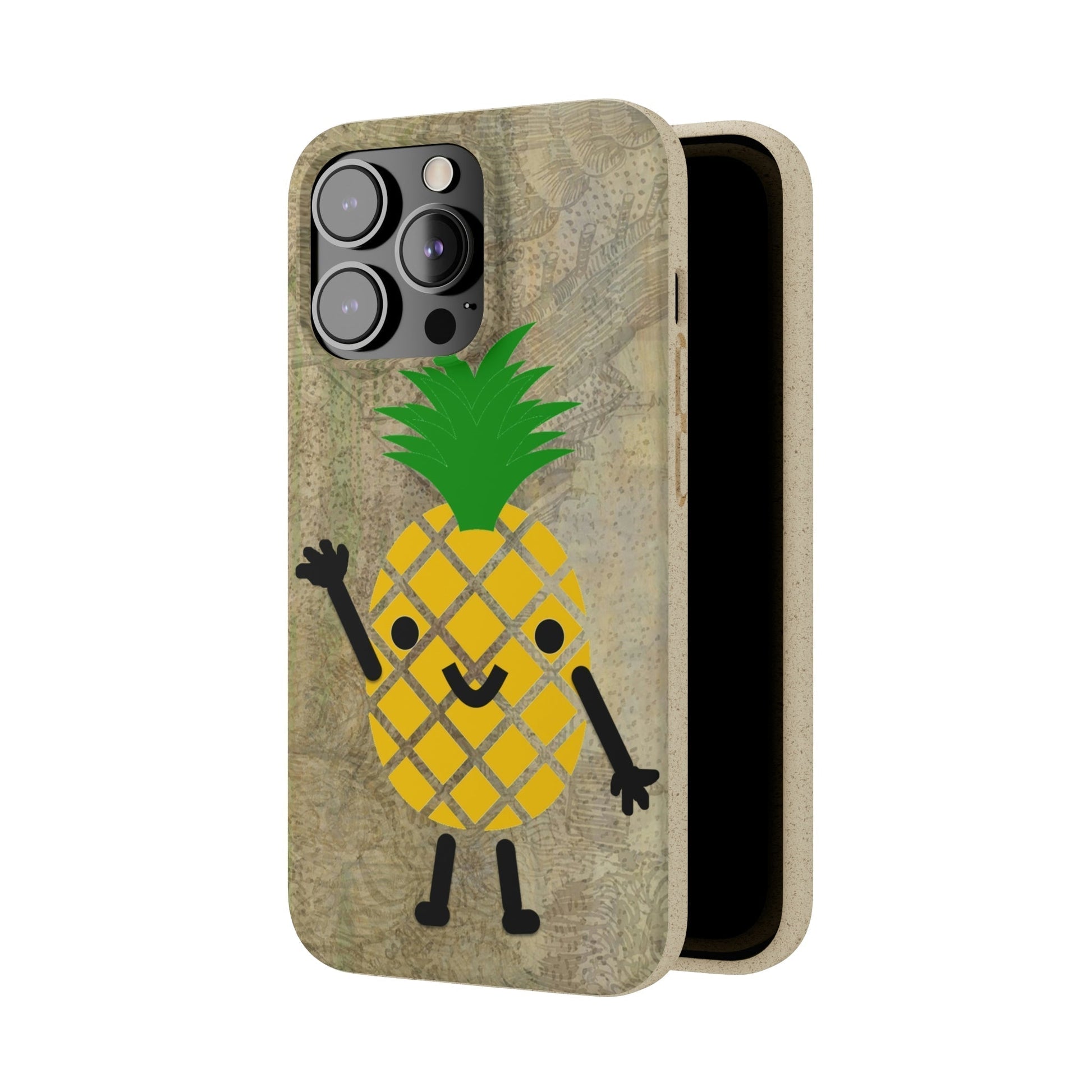 Biodegradeable iPhone Case Earth Friendly Android Phone Case-PINEAPPLE PEEP | Biocase-PhoneCaseBoss-Phone-Best-Phone-Cases