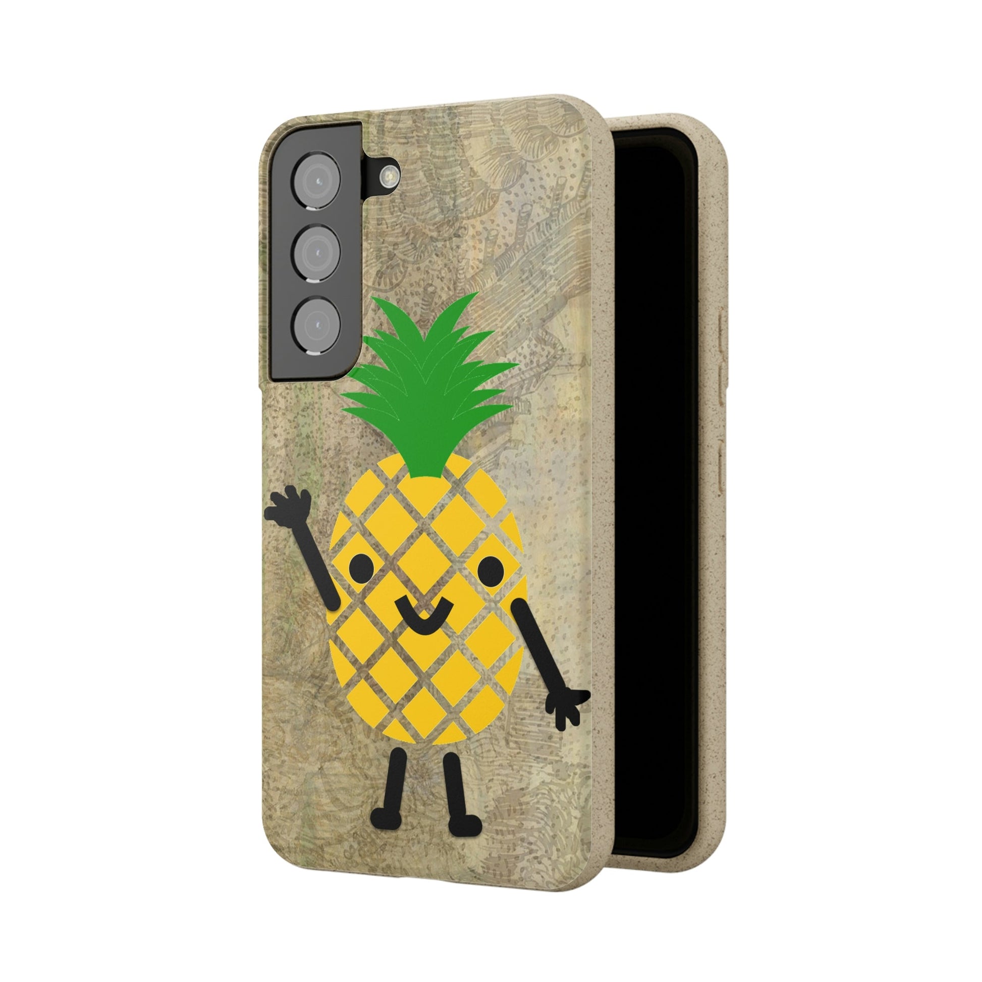 Biodegradeable iPhone Case Earth Friendly Android Phone Case-PINEAPPLE PEEP | Biocase-PhoneCaseBoss-Phone-Best-Phone-Cases