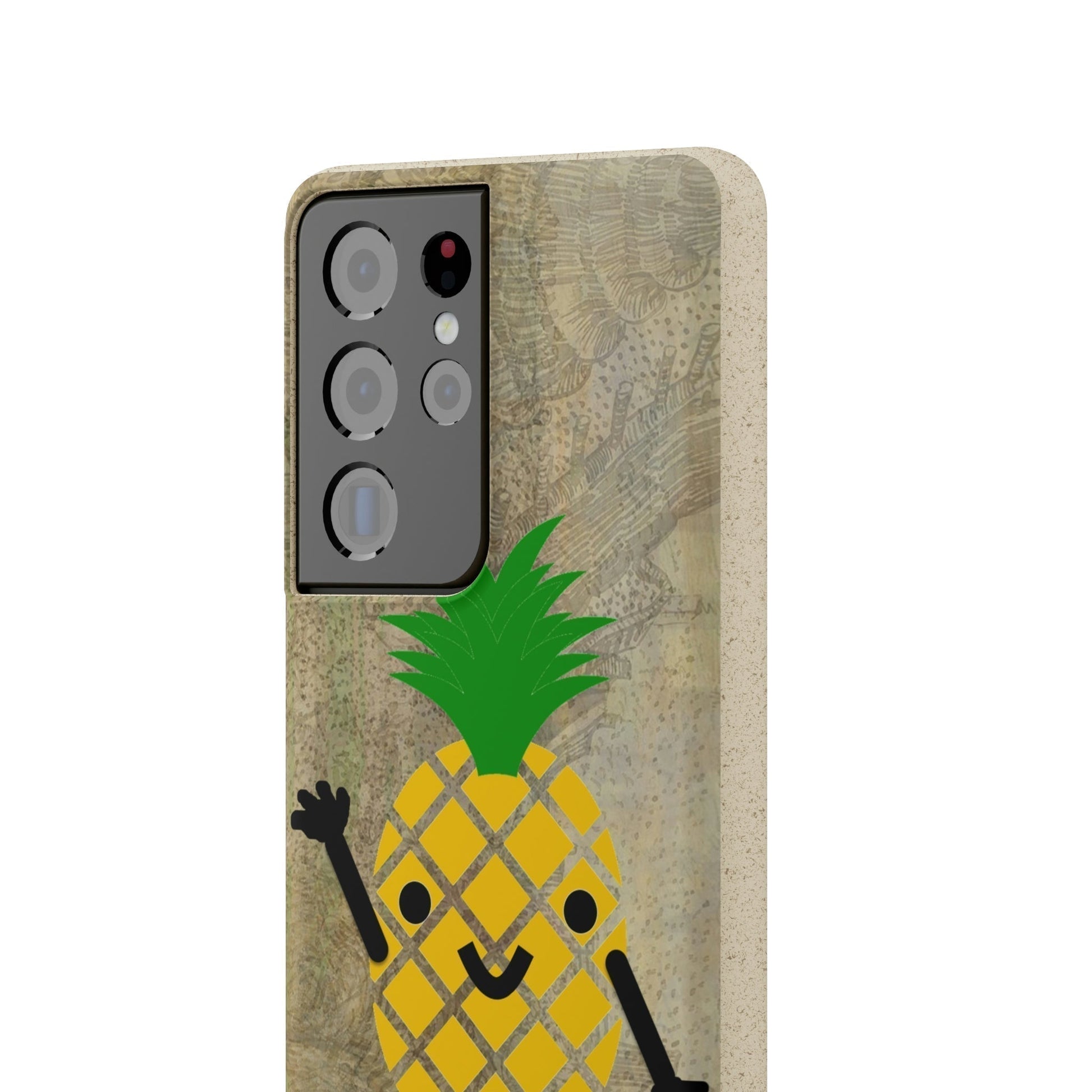 Biodegradeable iPhone Case Earth Friendly Android Phone Case-PINEAPPLE PEEP | Biocase-PhoneCaseBoss-Phone-Best-Phone-Cases