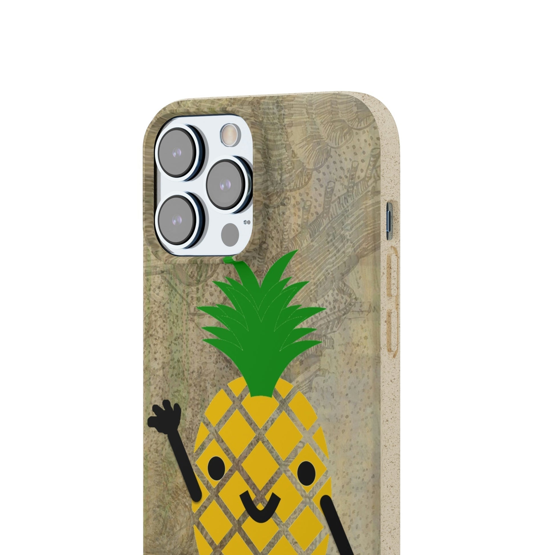 Biodegradeable iPhone Case Earth Friendly Android Phone Case-PINEAPPLE PEEP | Biocase-PhoneCaseBoss-Phone-Best-Phone-Cases