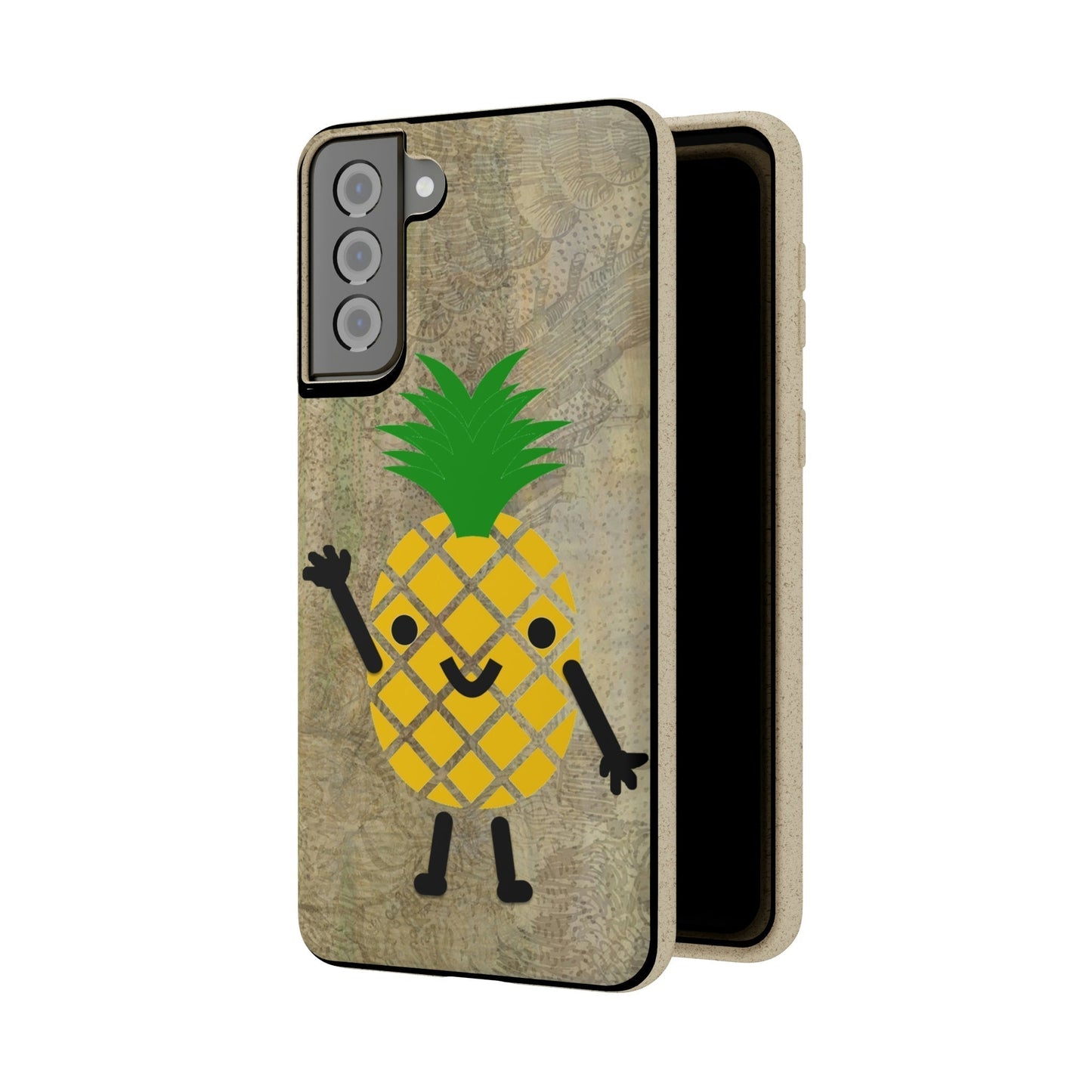 Biodegradeable iPhone Case Earth Friendly Android Phone Case-PINEAPPLE PEEP | Biocase-PhoneCaseBoss-Phone-Best-Phone-Cases