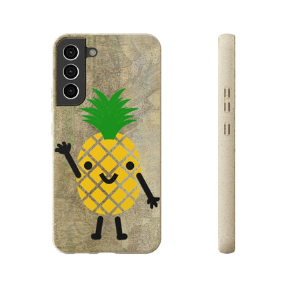 Biodegradeable iPhone Case Earth Friendly Android Phone Case-PINEAPPLE PEEP | Biocase-Samsung Galaxy S22 Plus with gift packaging-PhoneCaseBoss-Phone-Best-Phone-Cases