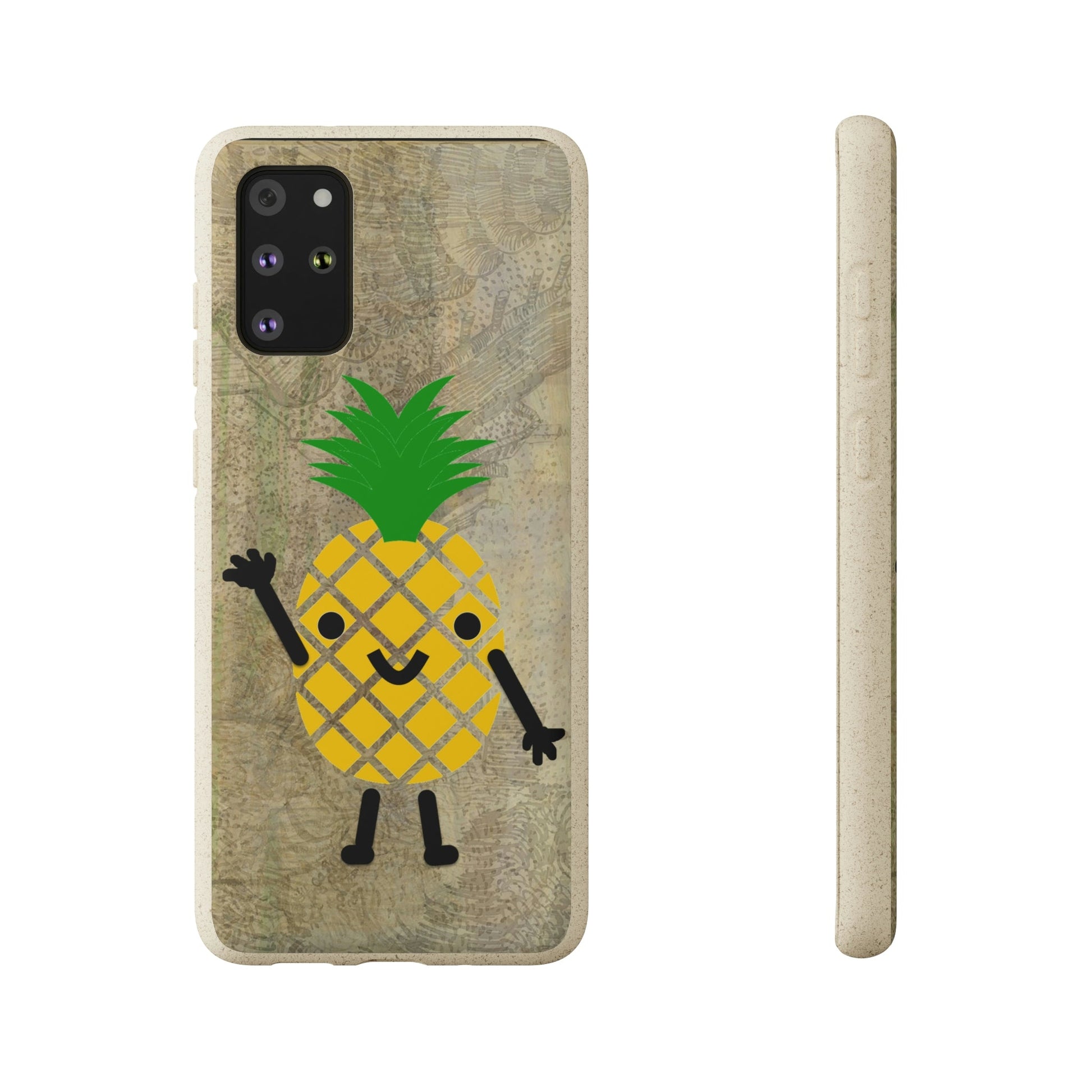 Biodegradeable iPhone Case Earth Friendly Android Phone Case-PINEAPPLE PEEP | Biocase-Samsung Galaxy S20+ with gift packaging-PhoneCaseBoss-Phone-Best-Phone-Cases