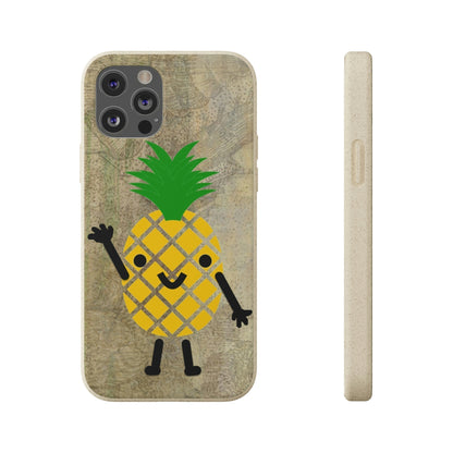 Biodegradeable iPhone Case Earth Friendly Android Phone Case-PINEAPPLE PEEP | Biocase-iPhone 12 Pro-PhoneCaseBoss-Phone-Best-Phone-Cases