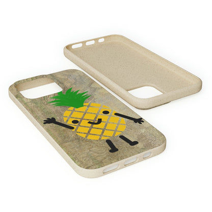 Biodegradeable iPhone Case Earth Friendly Android Phone Case-PINEAPPLE PEEP | Biocase-PhoneCaseBoss-Phone-Best-Phone-Cases