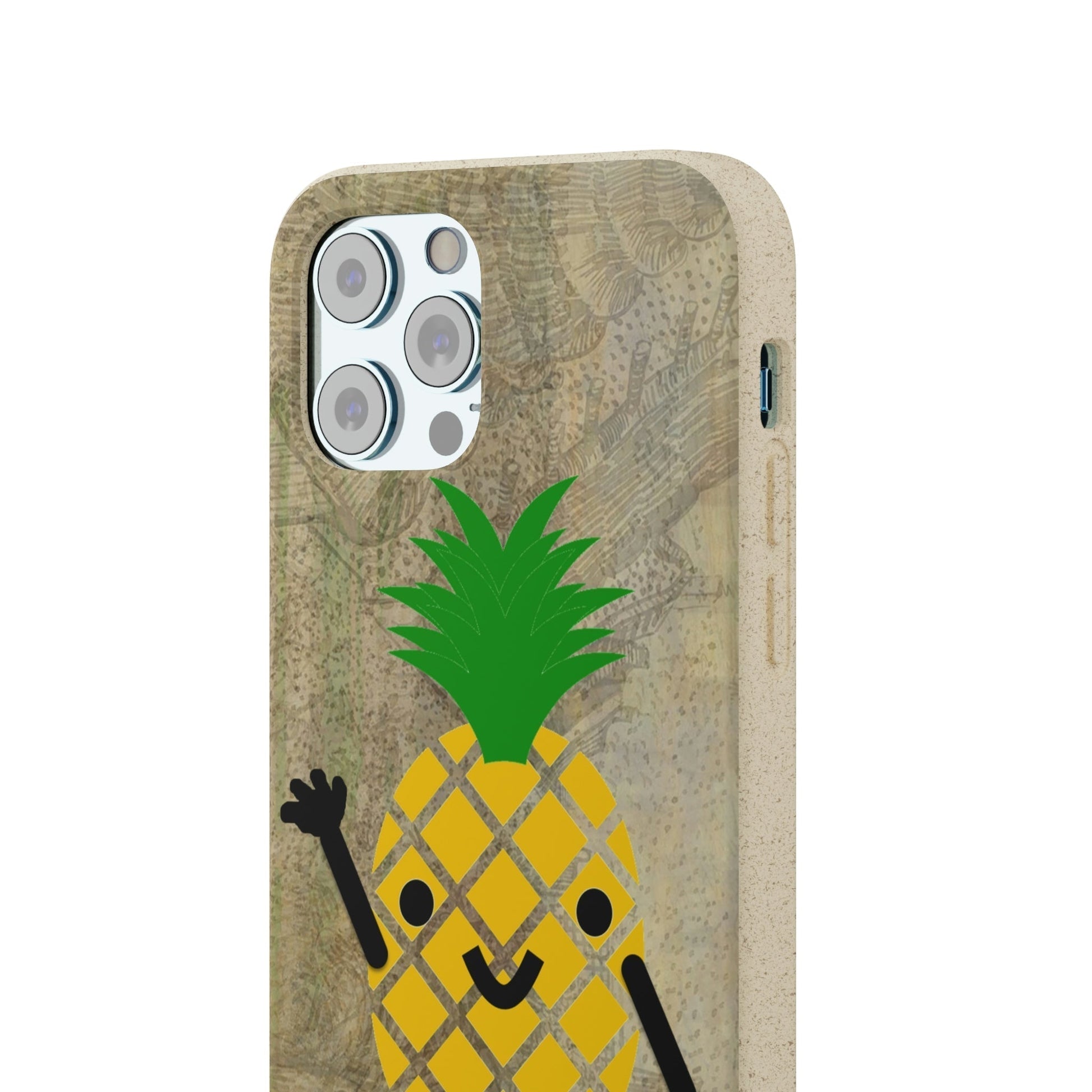 Biodegradeable iPhone Case Earth Friendly Android Phone Case-PINEAPPLE PEEP | Biocase-PhoneCaseBoss-Phone-Best-Phone-Cases