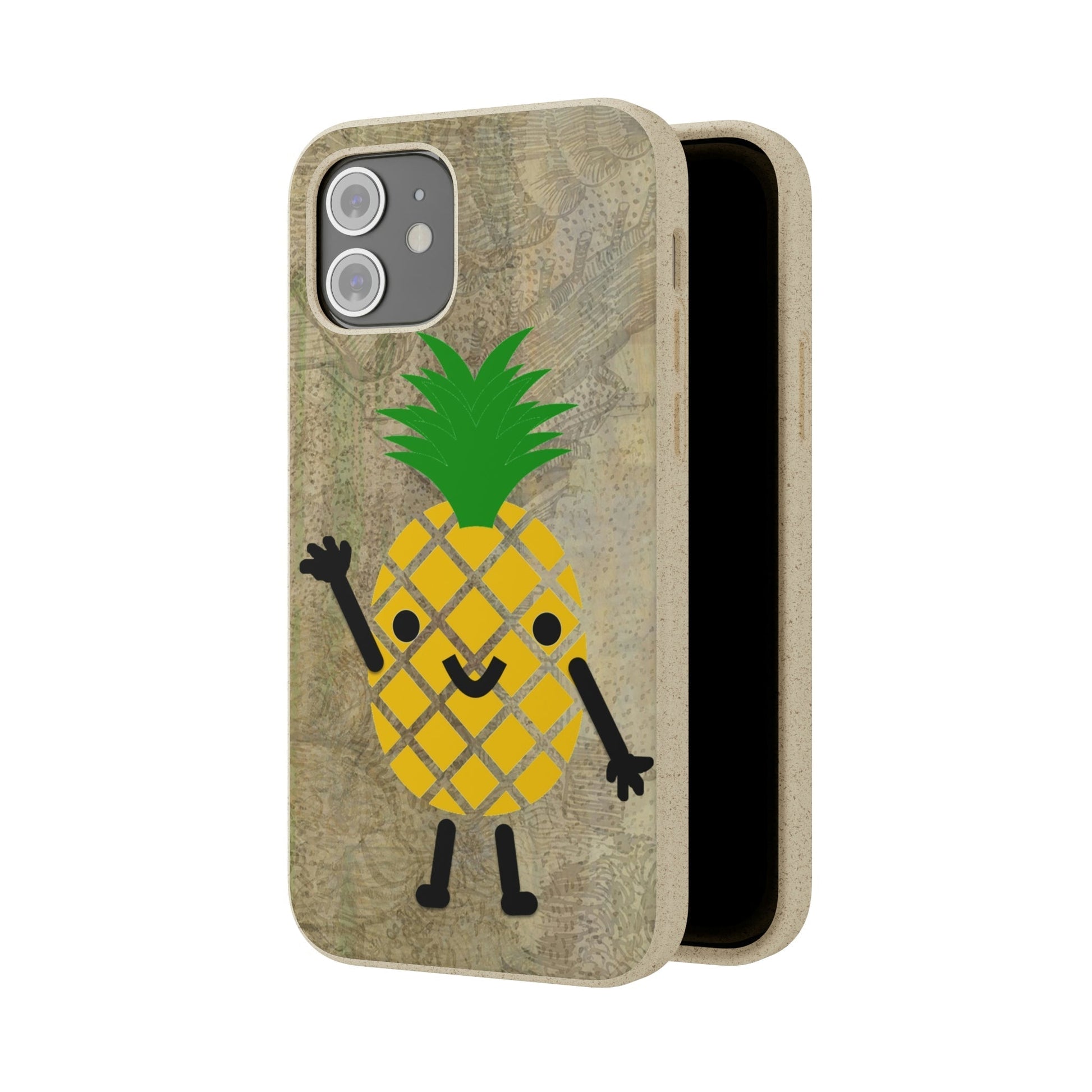 Biodegradeable iPhone Case Earth Friendly Android Phone Case-PINEAPPLE PEEP | Biocase-PhoneCaseBoss-Phone-Best-Phone-Cases