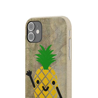 Biodegradeable iPhone Case Earth Friendly Android Phone Case-PINEAPPLE PEEP | Biocase-PhoneCaseBoss-Phone-Best-Phone-Cases