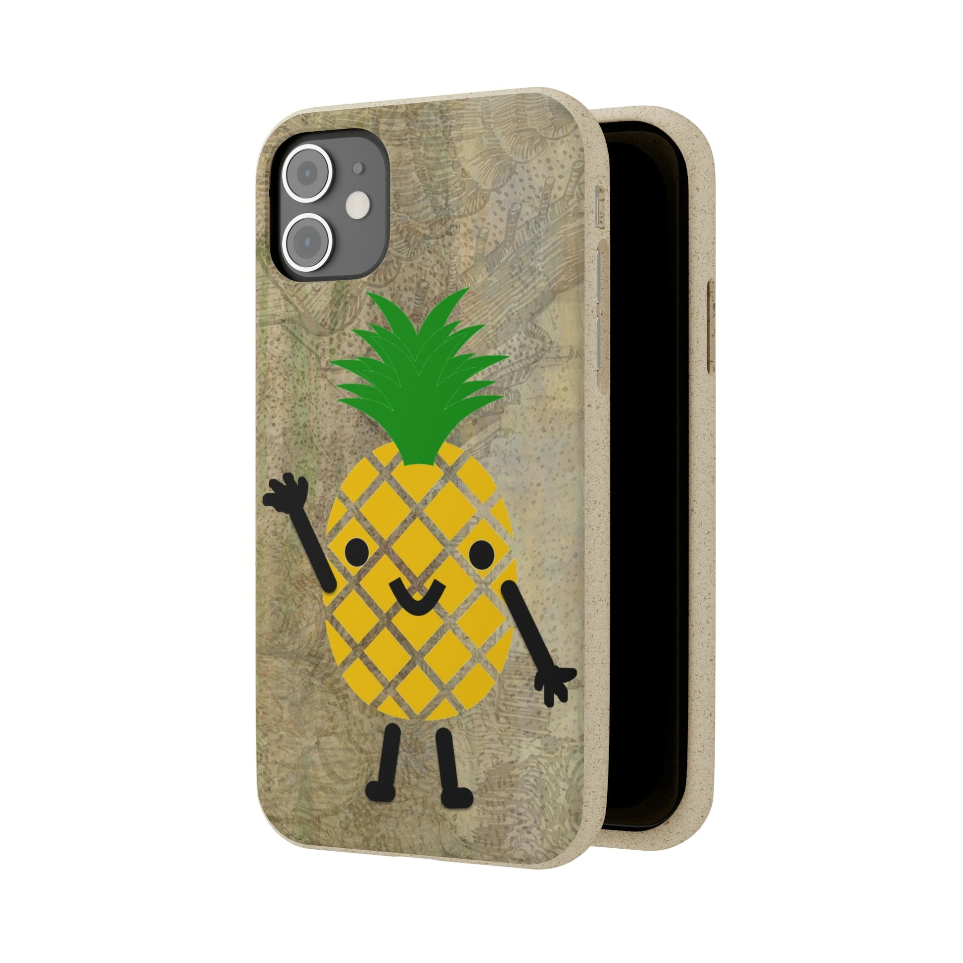 Biodegradeable iPhone Case Earth Friendly Android Phone Case-PINEAPPLE PEEP | Biocase-PhoneCaseBoss-Phone-Best-Phone-Cases