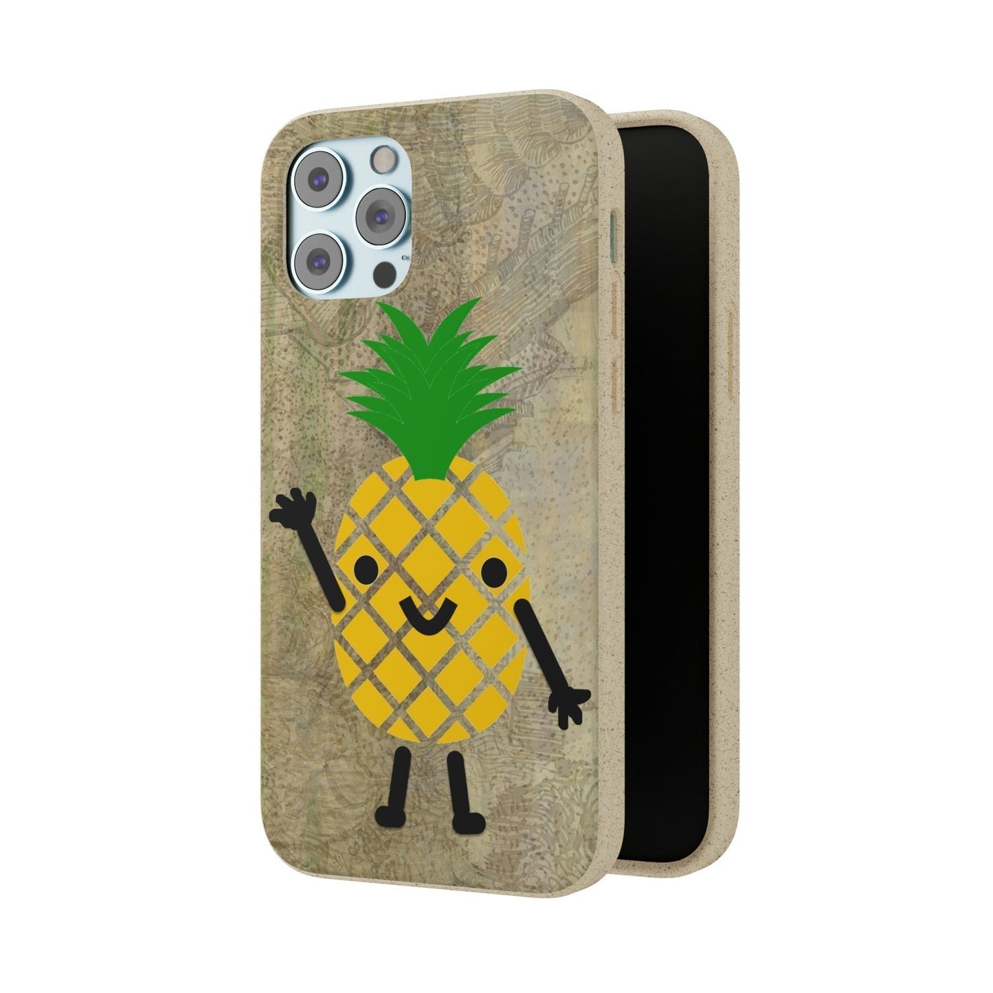 Biodegradeable iPhone Case Earth Friendly Android Phone Case-PINEAPPLE PEEP | Biocase-PhoneCaseBoss-Phone-Best-Phone-Cases