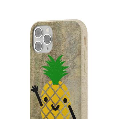 Biodegradeable iPhone Case Earth Friendly Android Phone Case-PINEAPPLE PEEP | Biocase-PhoneCaseBoss-Phone-Best-Phone-Cases