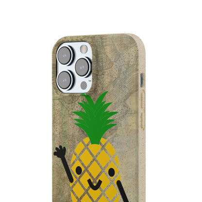 Biodegradeable iPhone Case Earth Friendly Android Phone Case-PINEAPPLE PEEP | Biocase-PhoneCaseBoss-Phone-Best-Phone-Cases