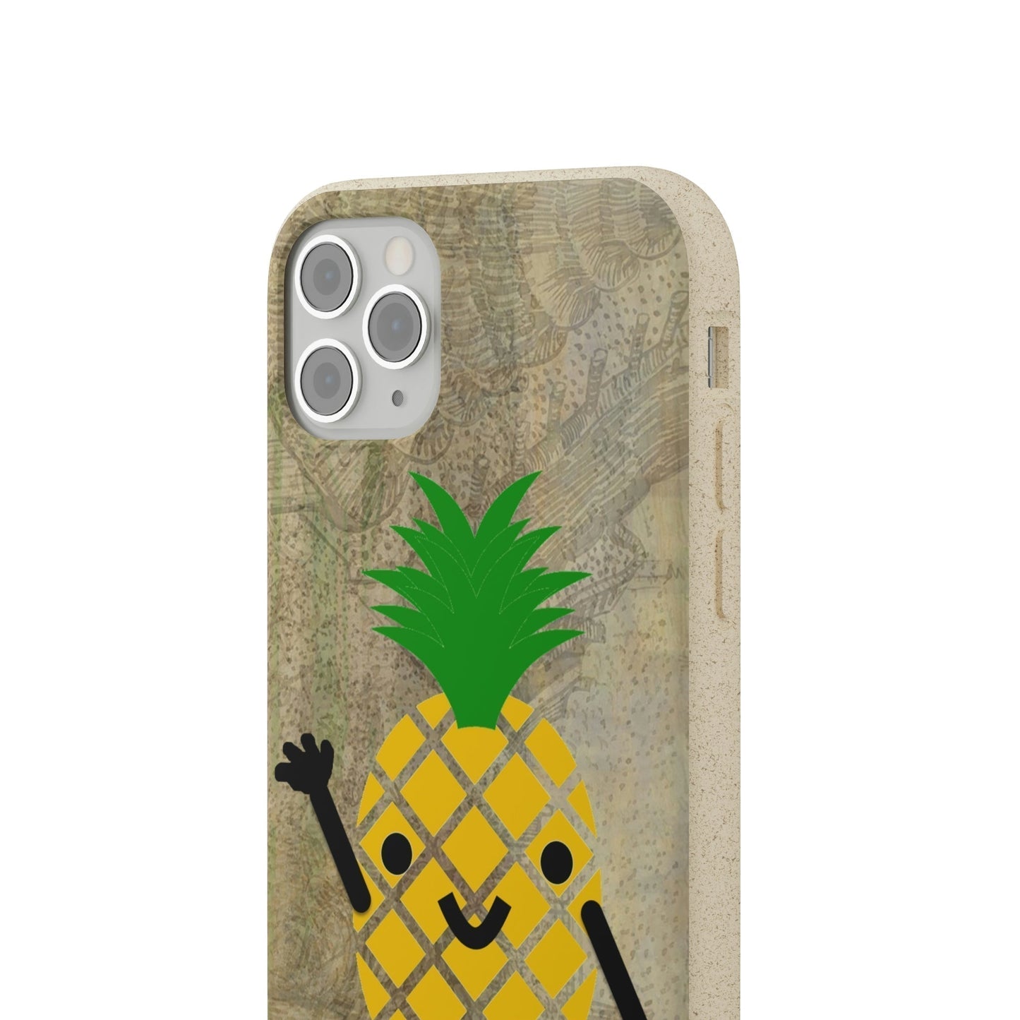 Biodegradeable iPhone Case Earth Friendly Android Phone Case-PINEAPPLE PEEP | Biocase-PhoneCaseBoss-Phone-Best-Phone-Cases