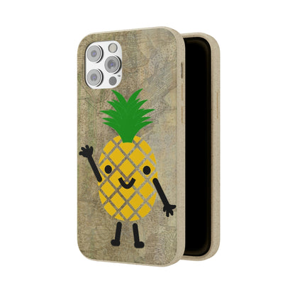 Biodegradeable iPhone Case Earth Friendly Android Phone Case-PINEAPPLE PEEP | Biocase-PhoneCaseBoss-Phone-Best-Phone-Cases