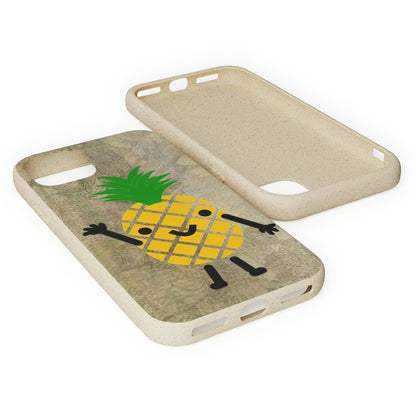 Biodegradeable iPhone Case Earth Friendly Android Phone Case-PINEAPPLE PEEP | Biocase-PhoneCaseBoss-Phone-Best-Phone-Cases