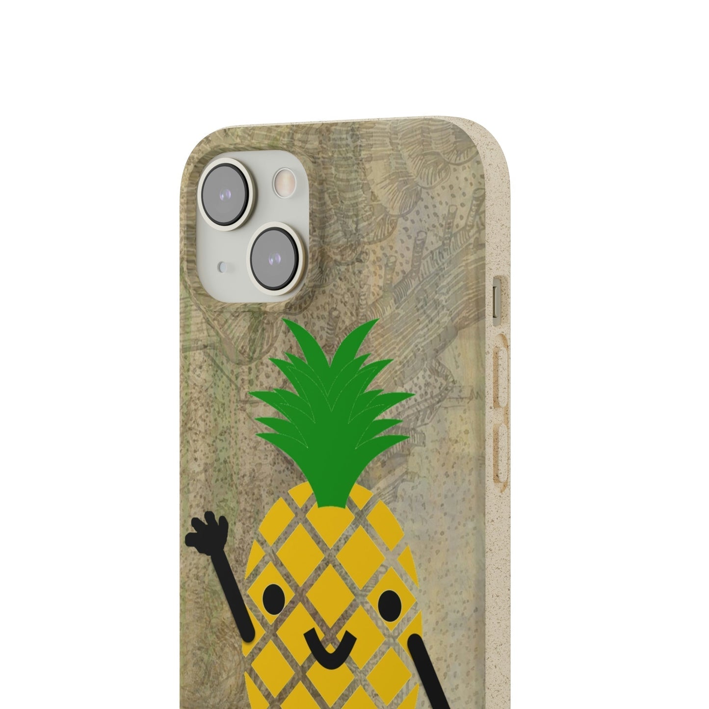 Biodegradeable iPhone Case Earth Friendly Android Phone Case-PINEAPPLE PEEP | Biocase-PhoneCaseBoss-Phone-Best-Phone-Cases