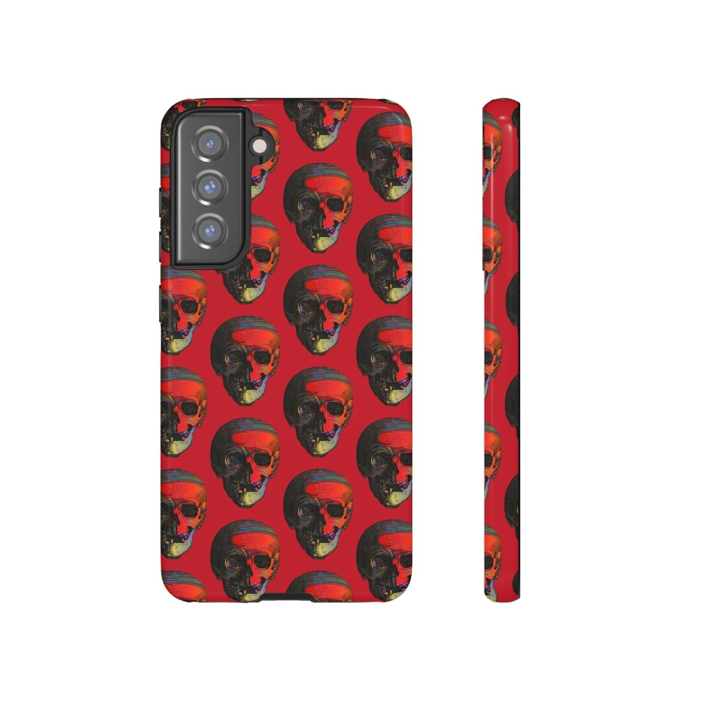 Phone Case-RED | Tough-Samsung Galaxy S21 FE-Glossy-PhoneCaseBoss-Phone-Best-Phone-Cases