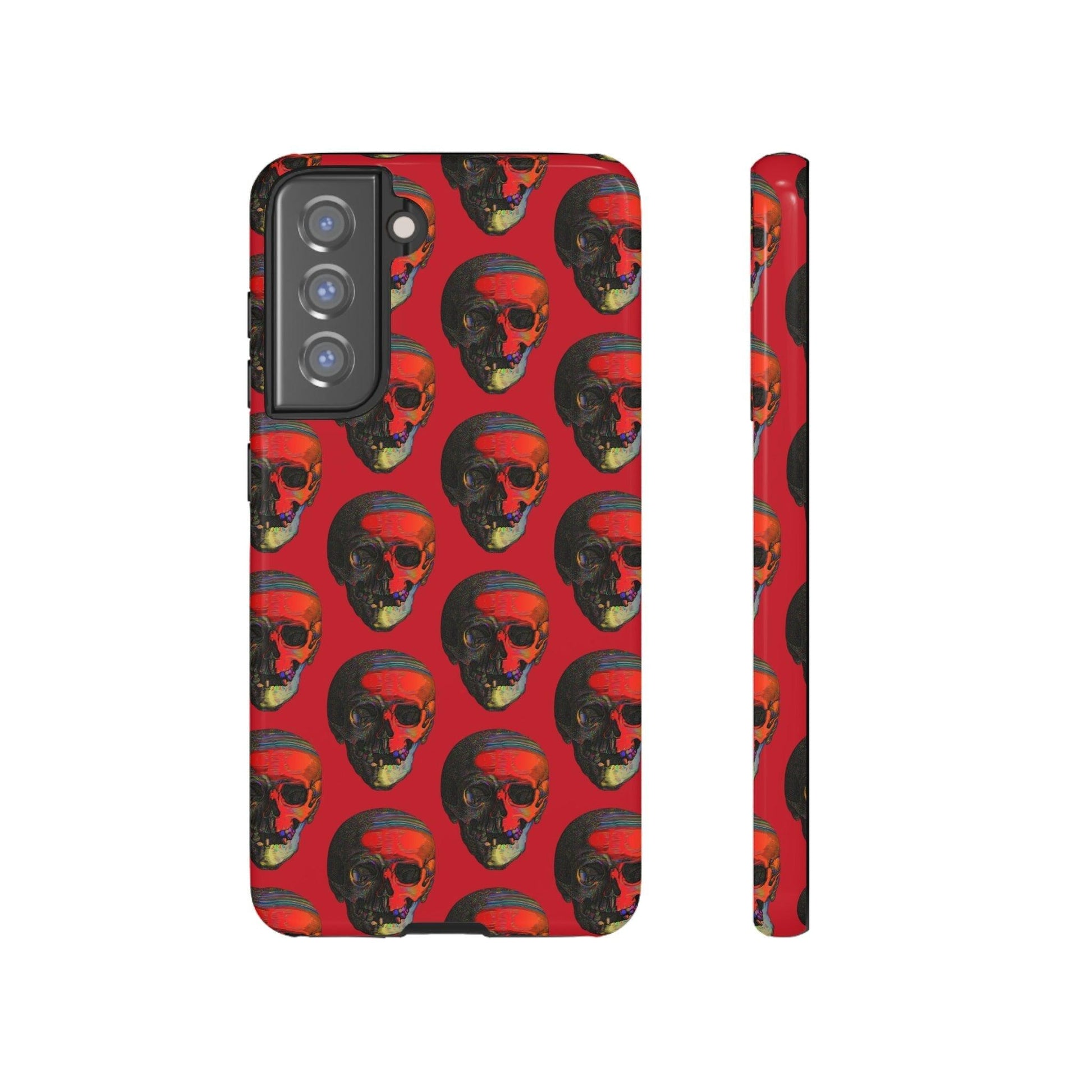 Phone Case-RED | Tough-Samsung Galaxy S21 FE-Glossy-PhoneCaseBoss-Phone-Best-Phone-Cases