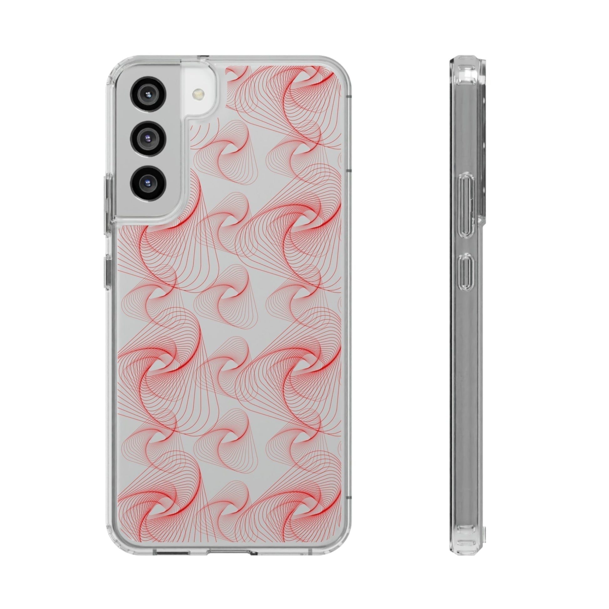 Phone Case-RED VORTEX | Clear-Samsung Galaxy S22 Plus-Without gift packaging-PhoneCaseBoss-Phone-Best-Phone-Cases