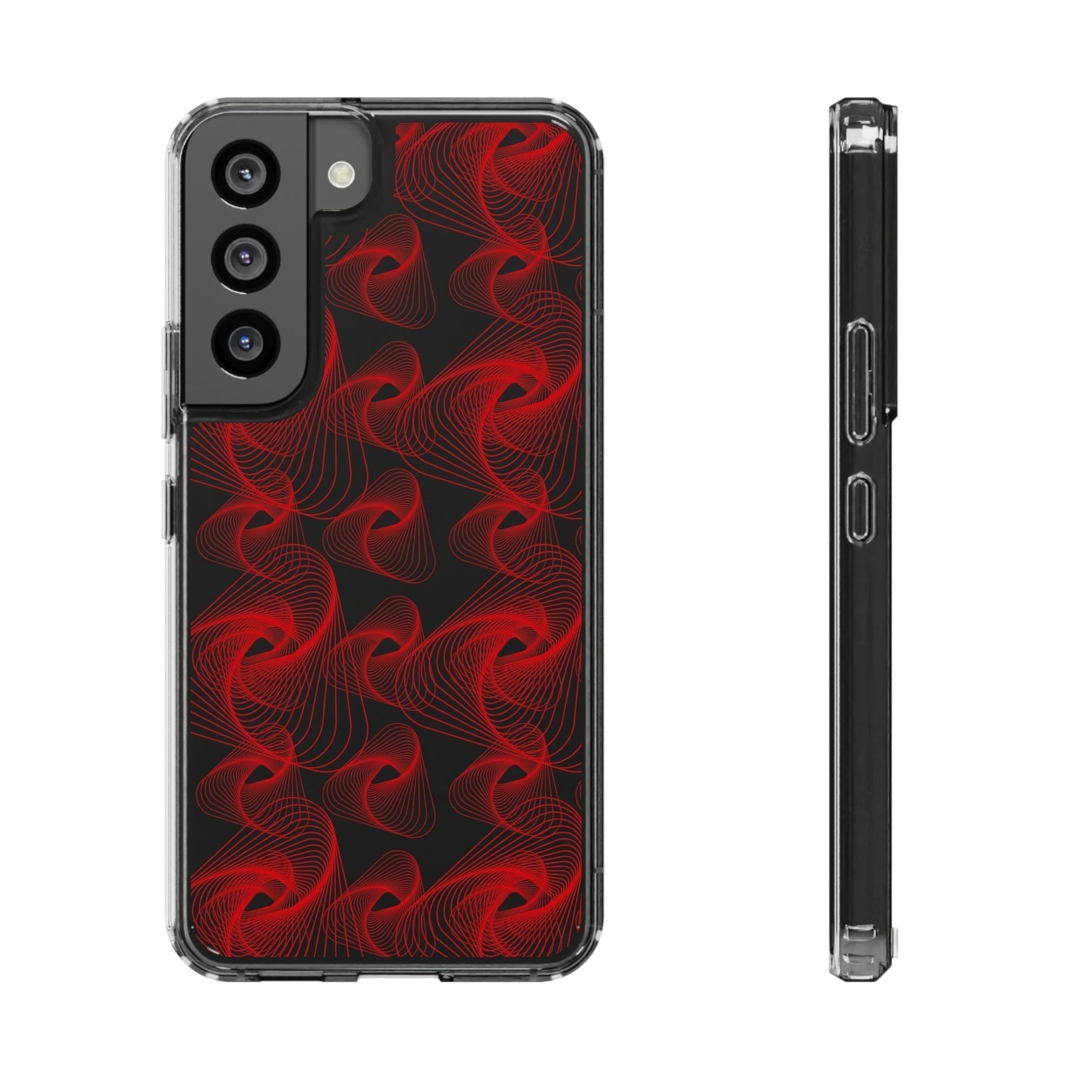 Phone Case-RED VORTEX | Clear-Samsung Galaxy S22-Without gift packaging-PhoneCaseBoss-Phone-Best-Phone-Cases