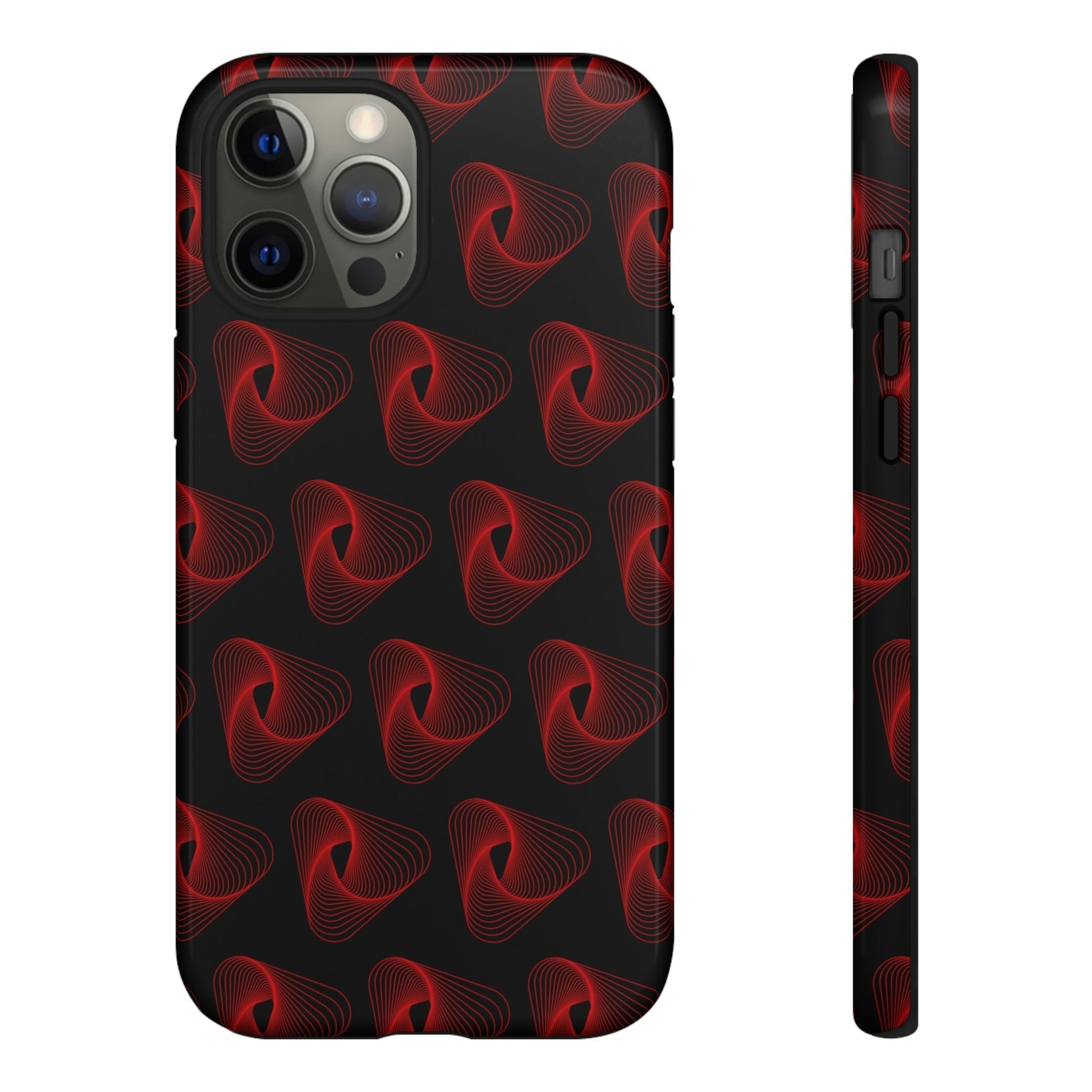 Phone Case-RED VORTEX | Tough-iPhone 12 Pro Max-Glossy-PhoneCaseBoss-Phone-Best-Phone-Cases