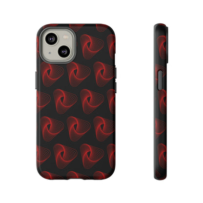 Phone Case-RED VORTEX | Tough-iPhone 14-Matte-PhoneCaseBoss-Phone-Best-Phone-Cases