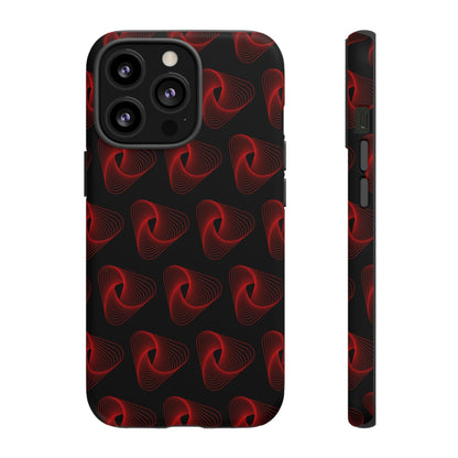 Phone Case-RED VORTEX | Tough-iPhone 13 Pro-Matte-PhoneCaseBoss-Phone-Best-Phone-Cases