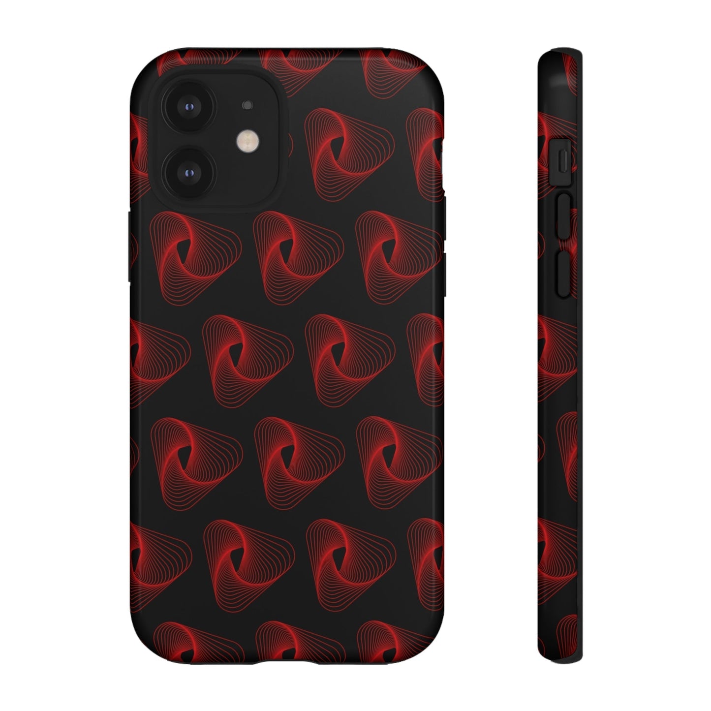 Phone Case-RED VORTEX | Tough-iPhone 12-Glossy-PhoneCaseBoss-Phone-Best-Phone-Cases