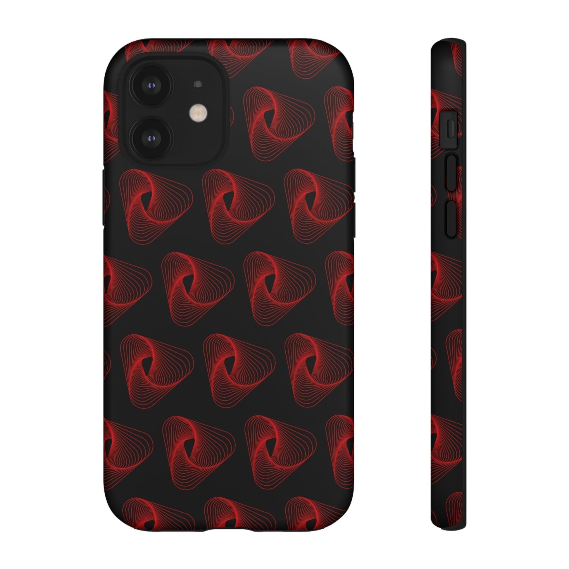 Phone Case-RED VORTEX | Tough-iPhone 12-Matte-PhoneCaseBoss-Phone-Best-Phone-Cases