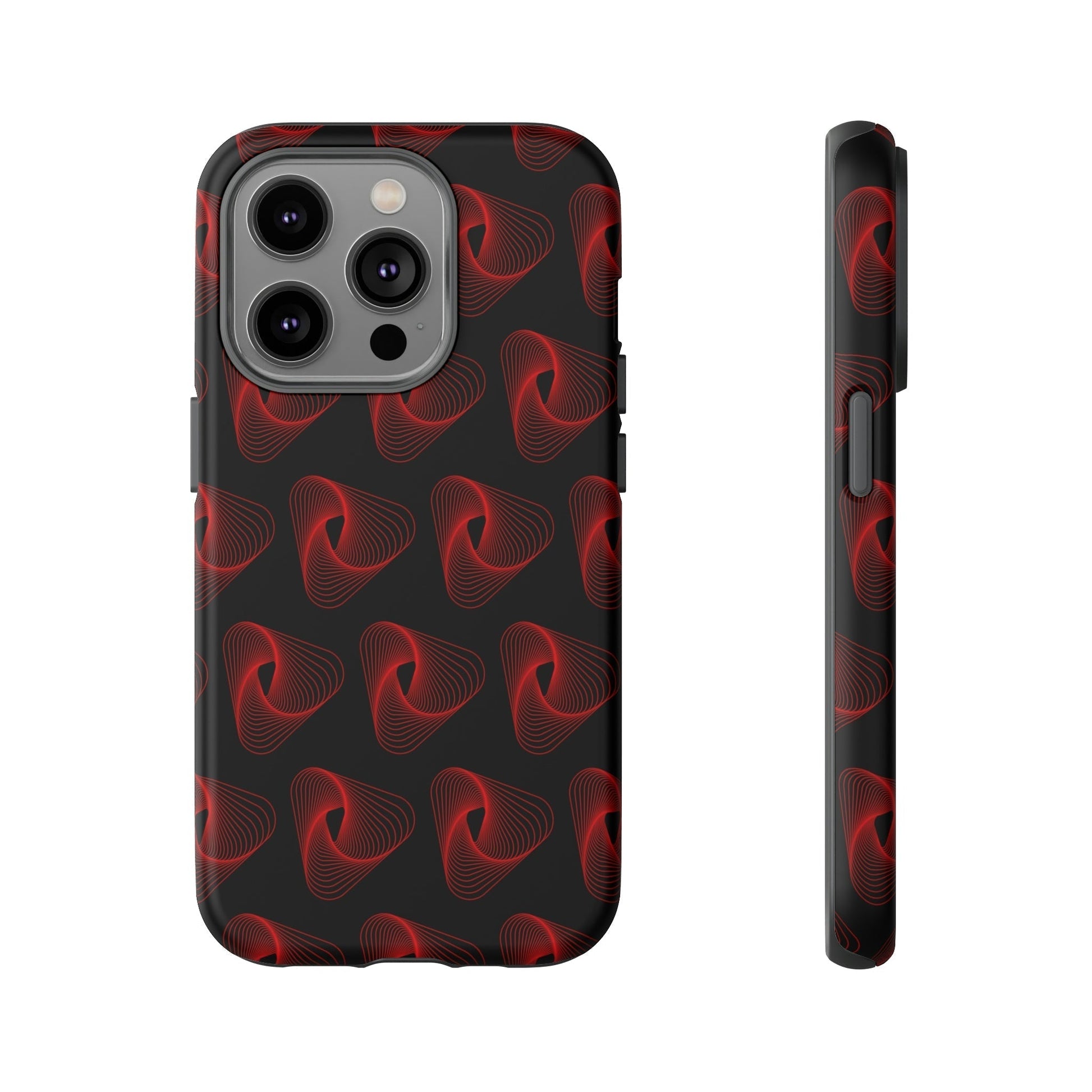 Phone Case-RED VORTEX | Tough-iPhone 14 Pro-Matte-PhoneCaseBoss-Phone-Best-Phone-Cases