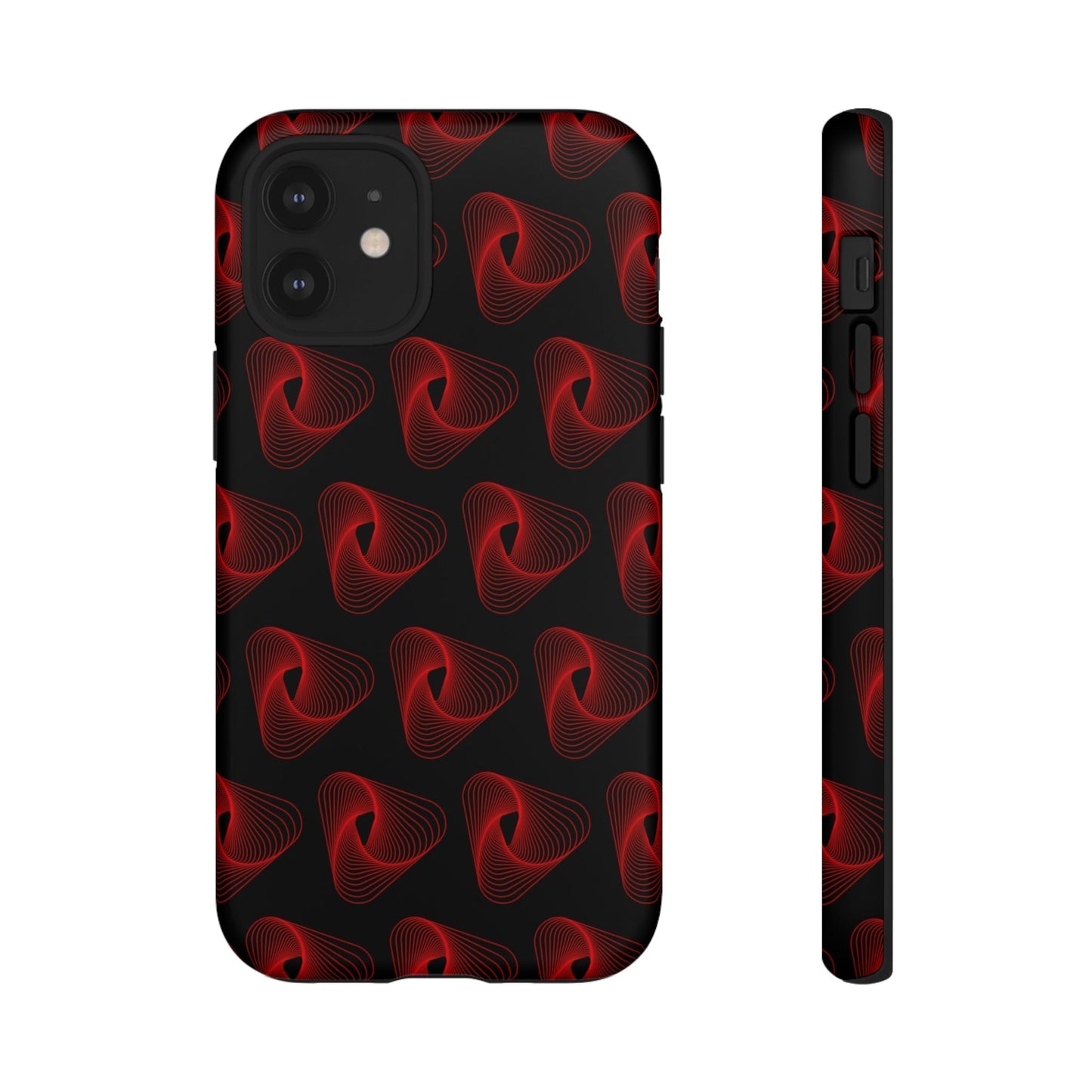 Phone Case-RED VORTEX | Tough-iPhone 12 Mini-Matte-PhoneCaseBoss-Phone-Best-Phone-Cases