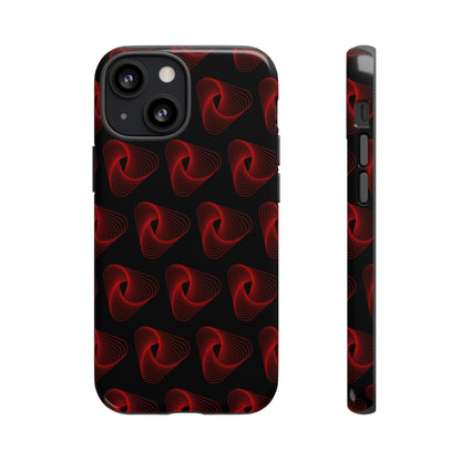 Phone Case-RED VORTEX | Tough-iPhone 13 Mini-Glossy-PhoneCaseBoss-Phone-Best-Phone-Cases