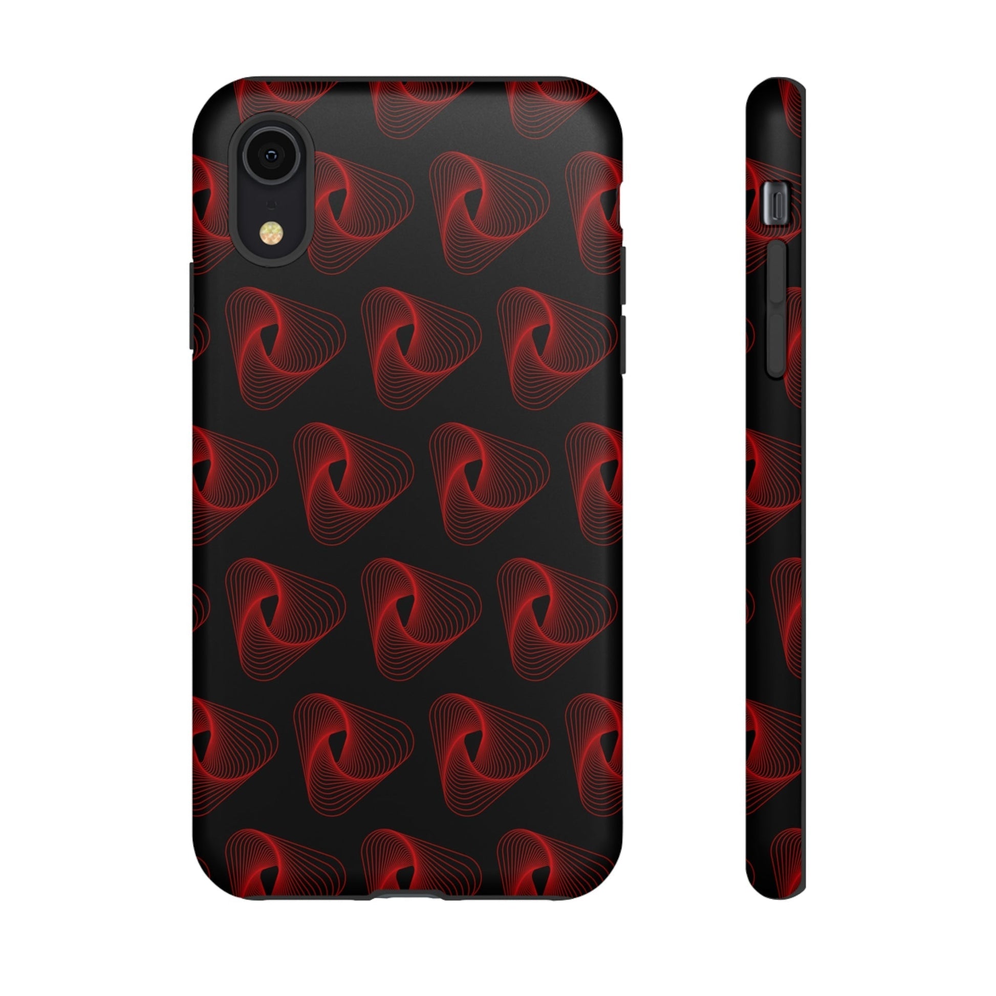 Phone Case-RED VORTEX | Tough-iPhone XR-Matte-PhoneCaseBoss-Phone-Best-Phone-Cases