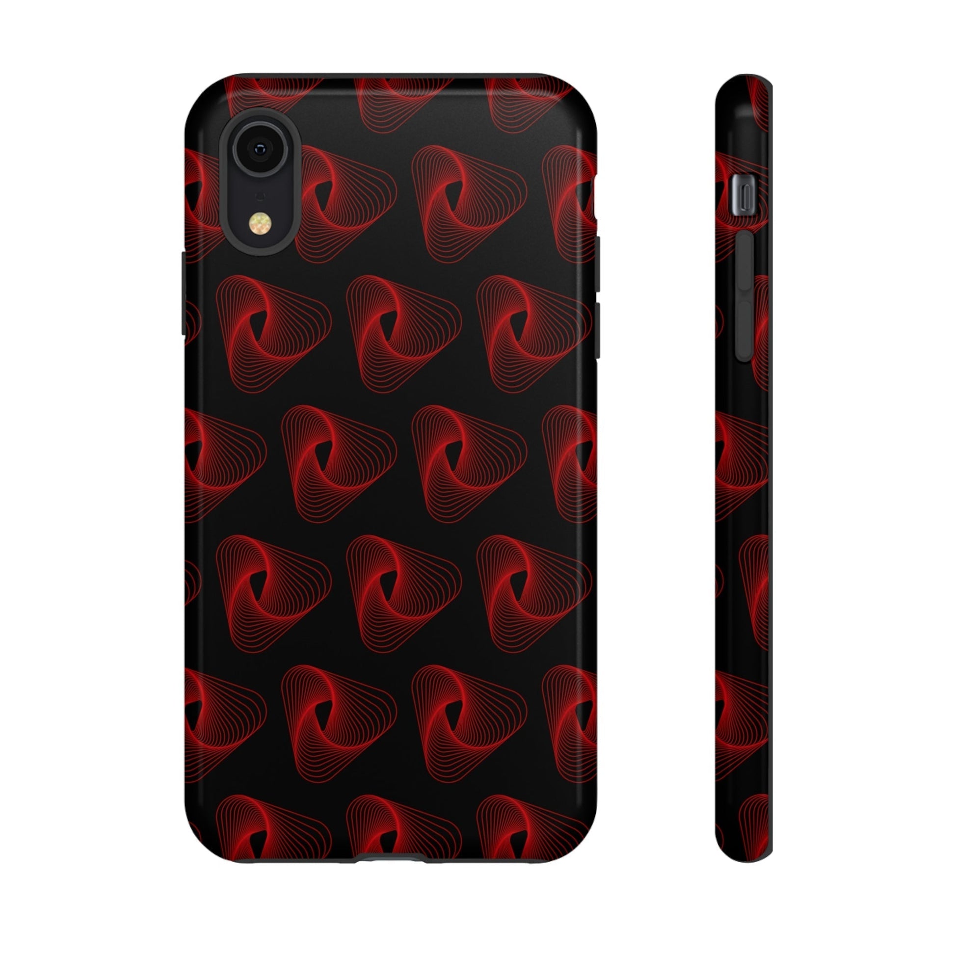 Phone Case-RED VORTEX | Tough-iPhone XR-Glossy-PhoneCaseBoss-Phone-Best-Phone-Cases