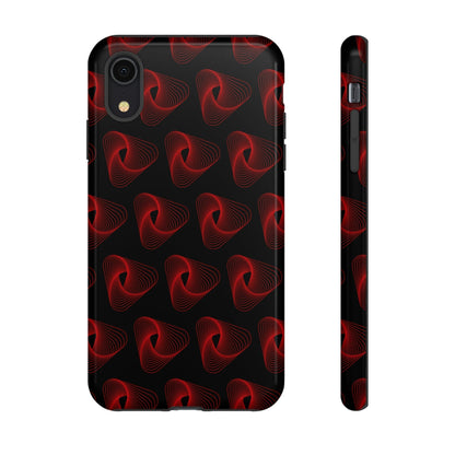 Phone Case-RED VORTEX | Tough-iPhone XR-Glossy-PhoneCaseBoss-Phone-Best-Phone-Cases