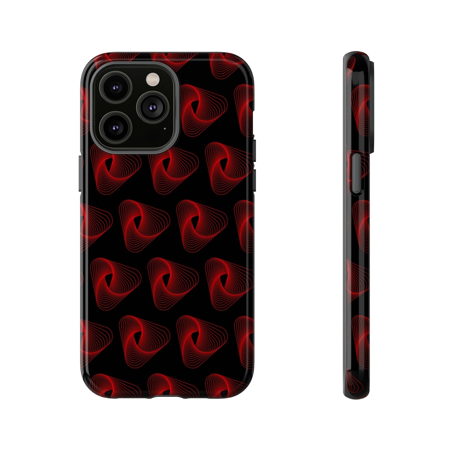 Phone Case-RED VORTEX | Tough-iPhone 14 Pro Max-Glossy-PhoneCaseBoss-Phone-Best-Phone-Cases