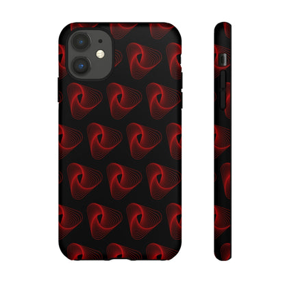 Phone Case-RED VORTEX | Tough-iPhone 11-Matte-PhoneCaseBoss-Phone-Best-Phone-Cases