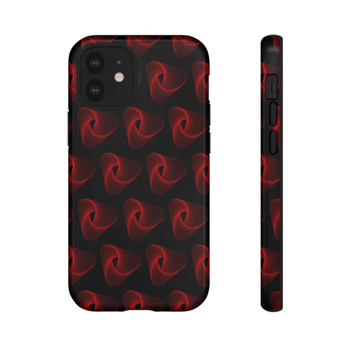 Phone Case-RED VORTEX | Tough-iPhone 12 Mini-Glossy-PhoneCaseBoss-Phone-Best-Phone-Cases