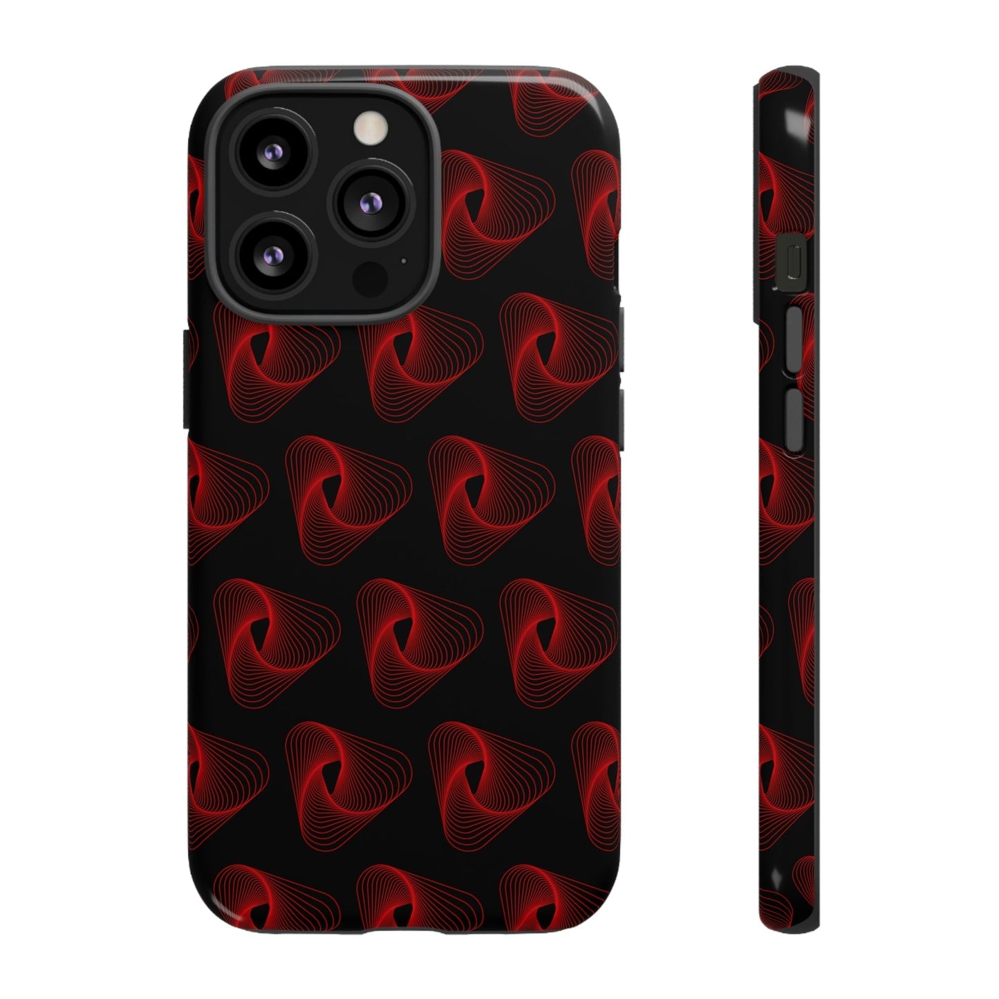 Phone Case-RED VORTEX | Tough-iPhone 13 Pro-Glossy-PhoneCaseBoss-Phone-Best-Phone-Cases