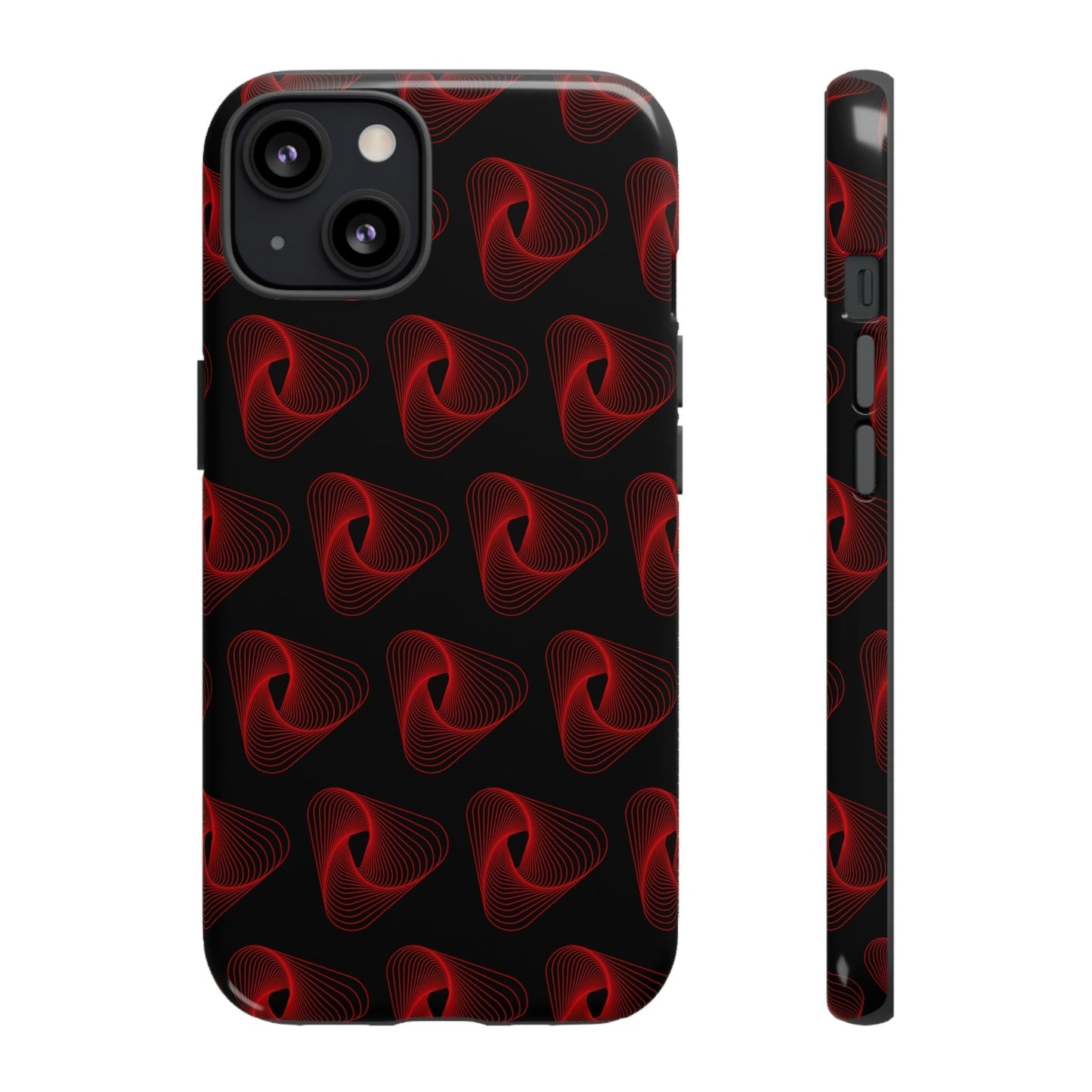 Phone Case-RED VORTEX | Tough-iPhone 13-Glossy-PhoneCaseBoss-Phone-Best-Phone-Cases